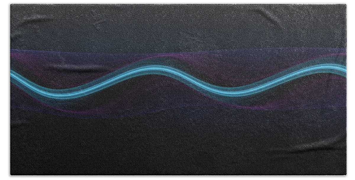 Turquoise Purple Bath Towel featuring the digital art Turquoise Purple by Super Lovely