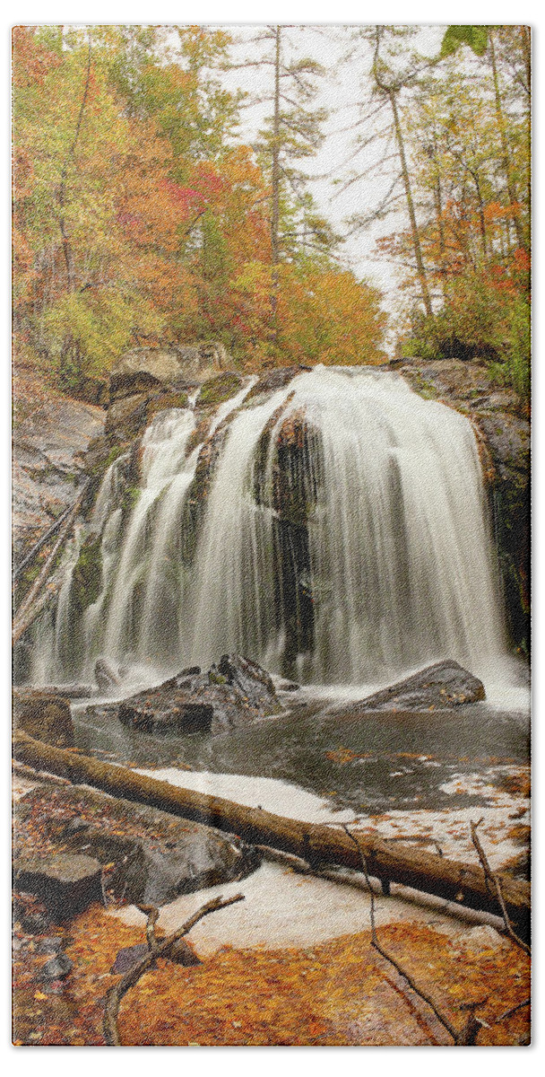 Turtletown Creek Falls Bath Towel featuring the photograph Turtletown Creek Falls #2 by Lorraine Baum