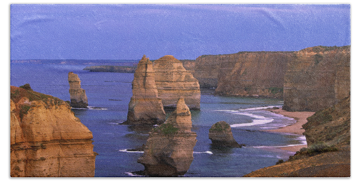 00197868 Bath Towel featuring the photograph Twelve Apostles, Port Campbell by Konrad Wothe