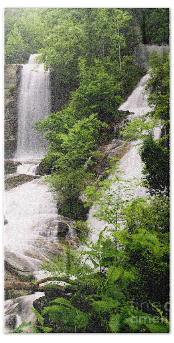 Waterfall Bath Towel featuring the photograph Twin Falls by Nicki McManus