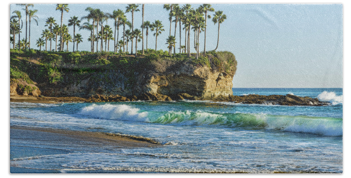 Twin Points Hand Towel featuring the photograph Twin Points Laguna Beach by Kelley King