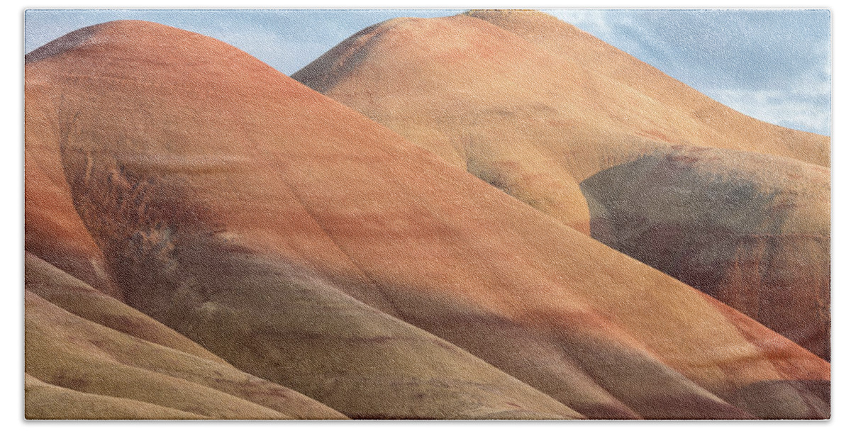 Painted Hills Bath Towel featuring the photograph Two Painted Hills by Greg Nyquist