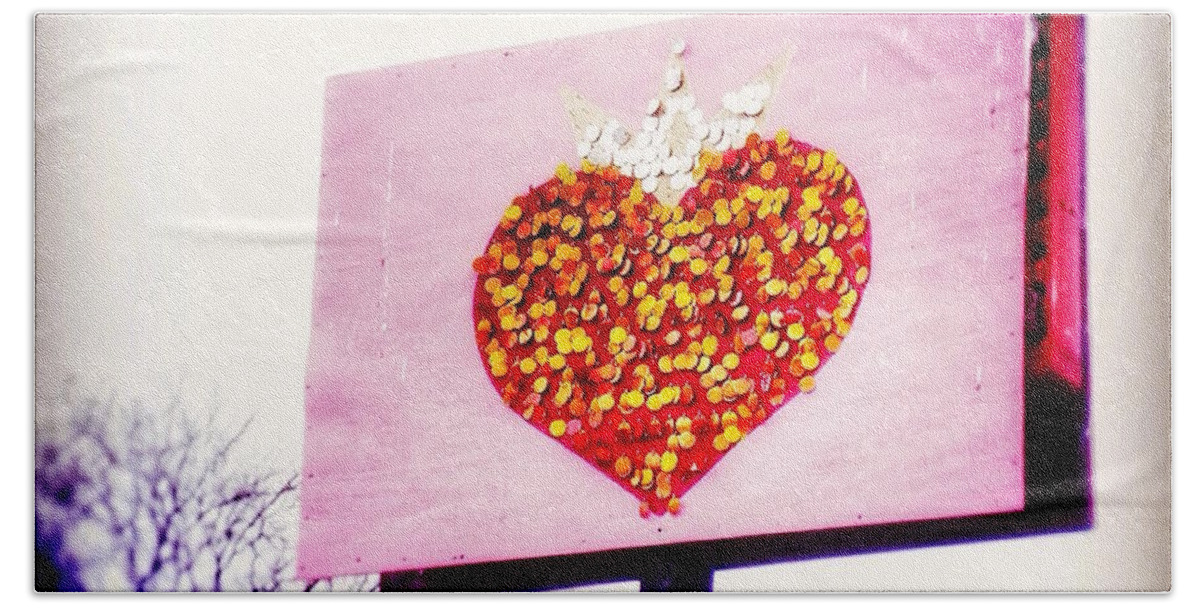 Heart Bath Towel featuring the photograph Tyson's Tacos Heart by Gia Marie Houck