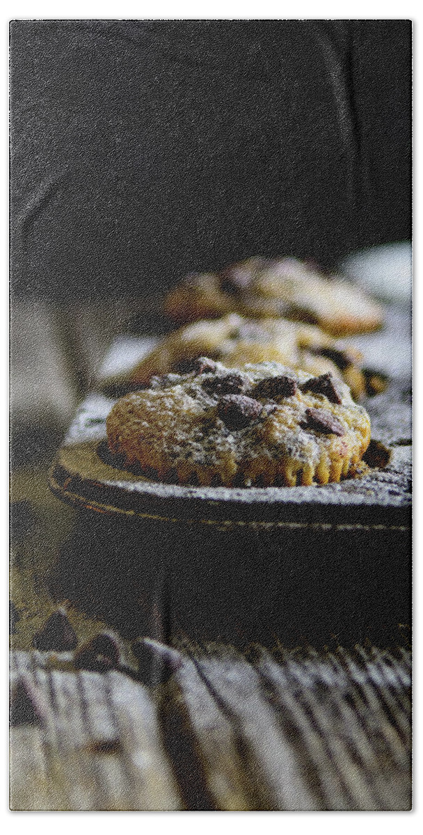 Chip Bath Towel featuring the photograph Ultimate Chocolate Chip Muffins by Deborah Klubertanz