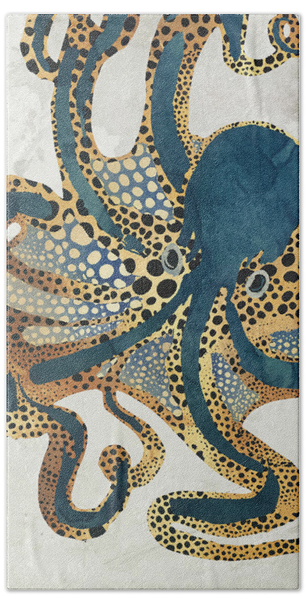 Octopus Hand Towel featuring the digital art Underwater Dream VI by Spacefrog Designs