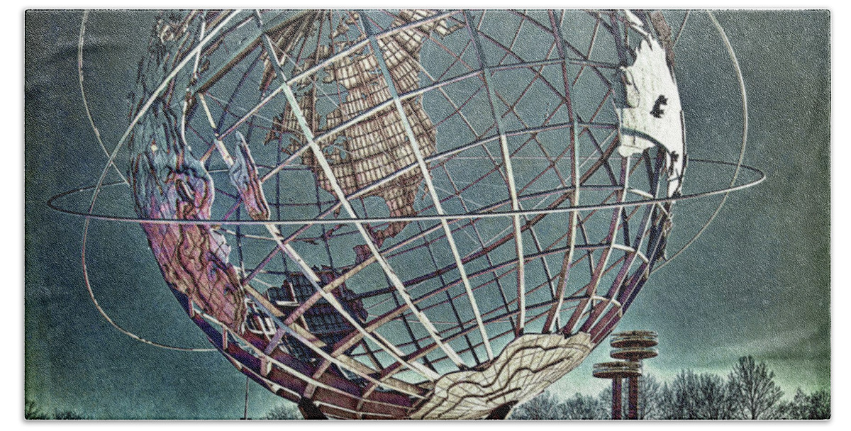 Unisphere Bath Towel featuring the photograph Unisphere by Chris Lord