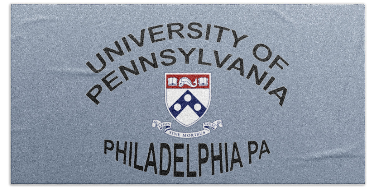 University Bath Towel featuring the digital art University Of Pennsylvania Philadelphia PA. by Movie Poster Prints