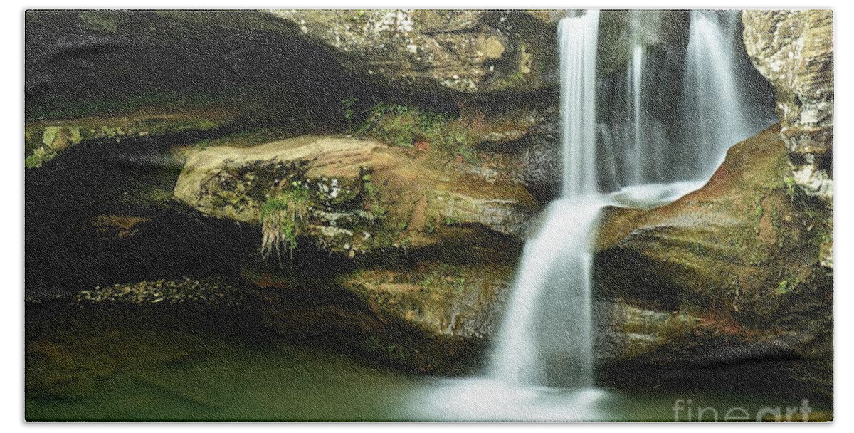 Photography Hand Towel featuring the photograph Upper Falls Closeup by Larry Ricker