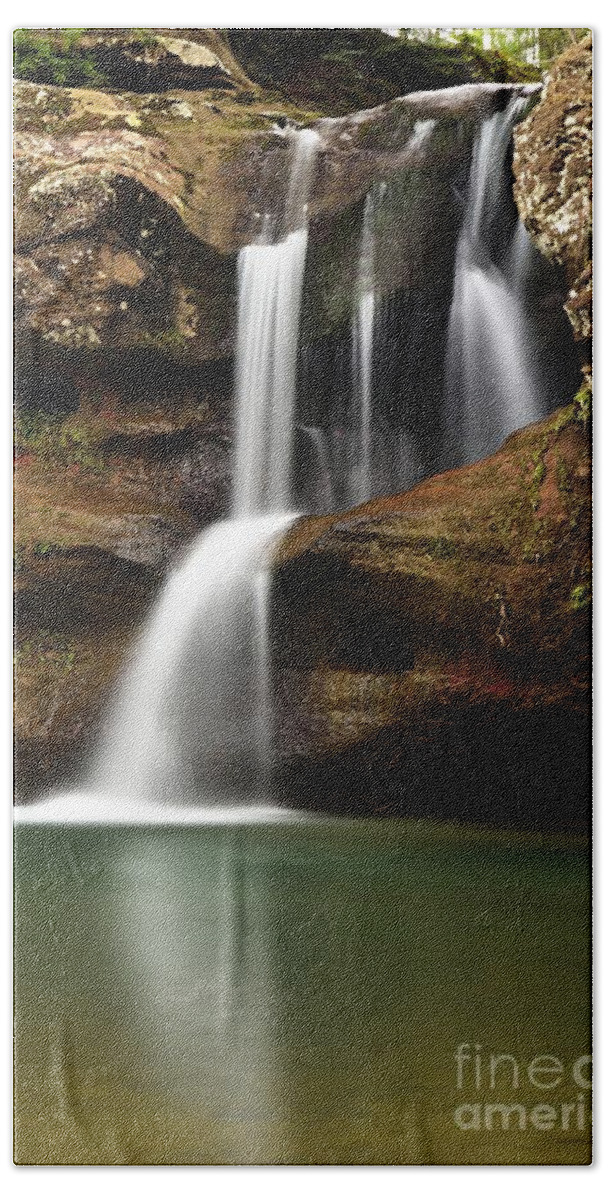 Photography Bath Towel featuring the photograph Upper Falls by Larry Ricker
