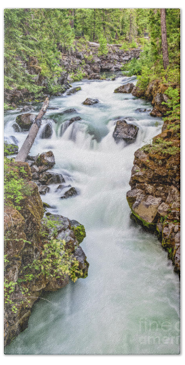 Adventure Bath Sheet featuring the photograph Upper Rogue River by Charles Dobbs