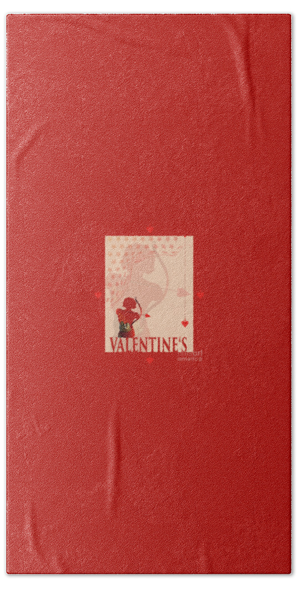 Valentine's Hand Towel featuring the digital art Valentine's JM 0005 by Johannes Murat