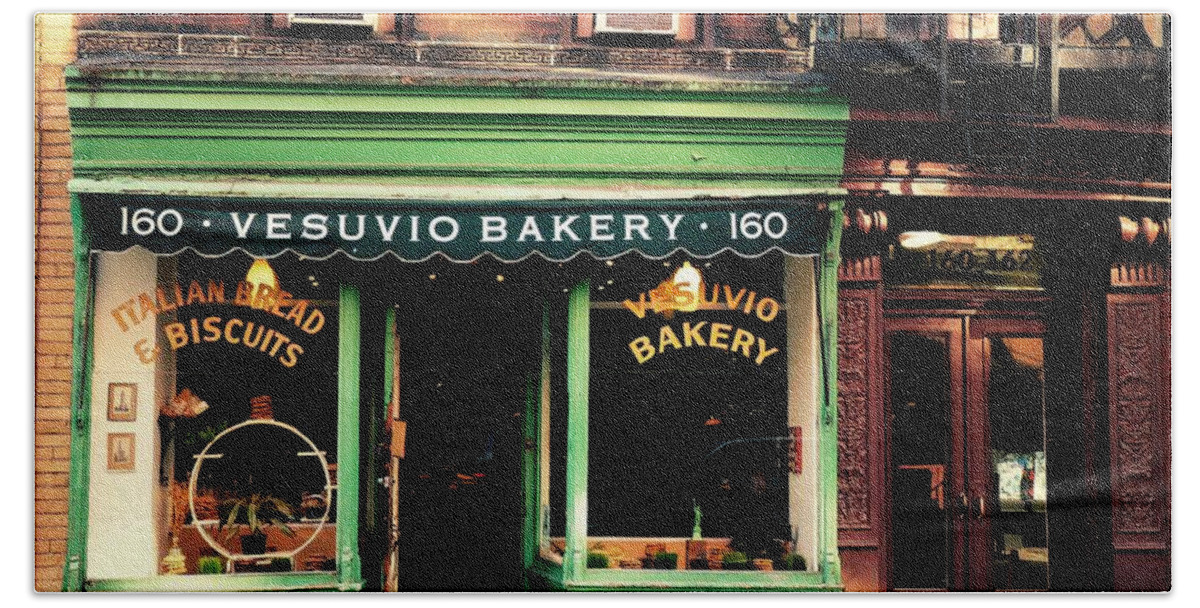 Bakery Bath Towel featuring the photograph Vesuvio Bakery - Soho - New York City by Vivienne Gucwa