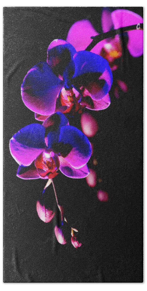 Decorative Hand Towel featuring the photograph Vibrant Orchids by Ann Bridges