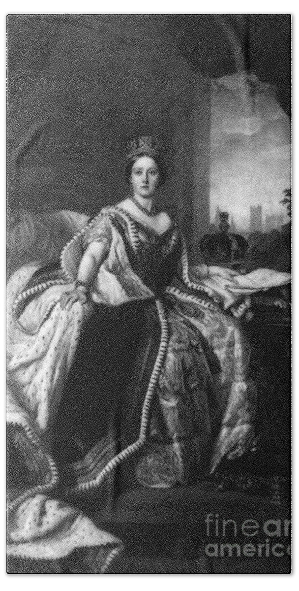 Government Bath Towel featuring the photograph Victoria, Queen Of England by Science Source