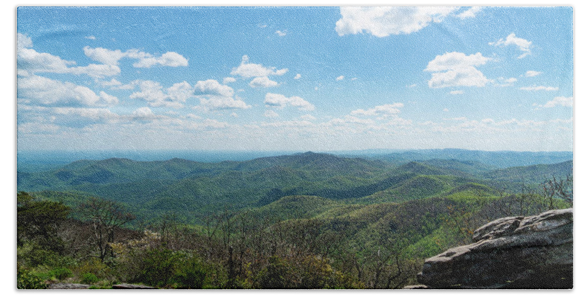 Georgia Hand Towel featuring the photograph View from Blood Mountain Georgia by Lawrence S Richardson Jr
