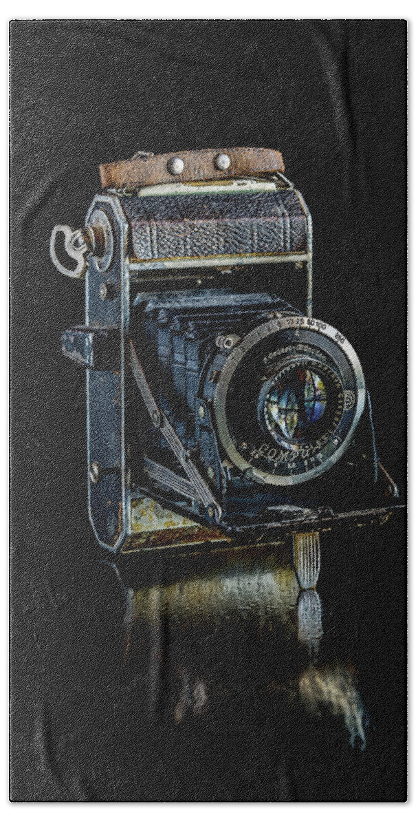 Camera Hand Towel featuring the photograph Vintage Camera by Adam Reinhart