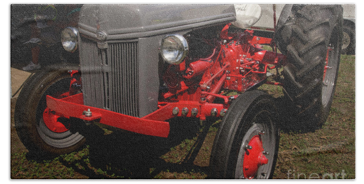 Tractor Bath Towel featuring the photograph Vintage Ford Tractor by Mike Eingle