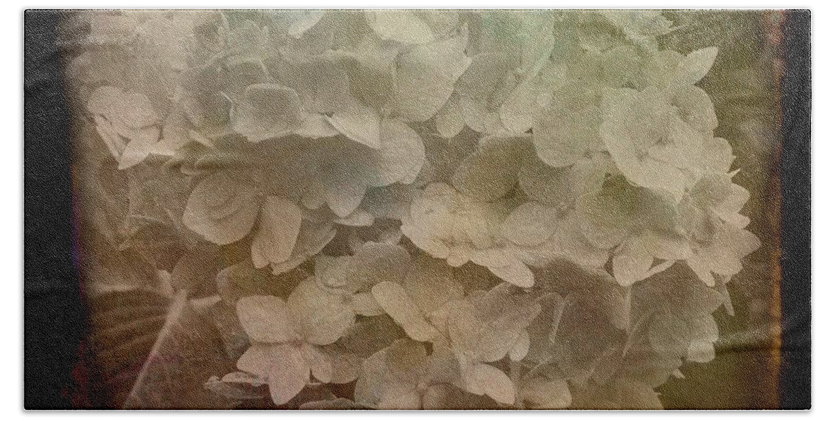 Sepia Flower Hand Towel featuring the photograph Vintage Hydrangea by Luther Fine Art