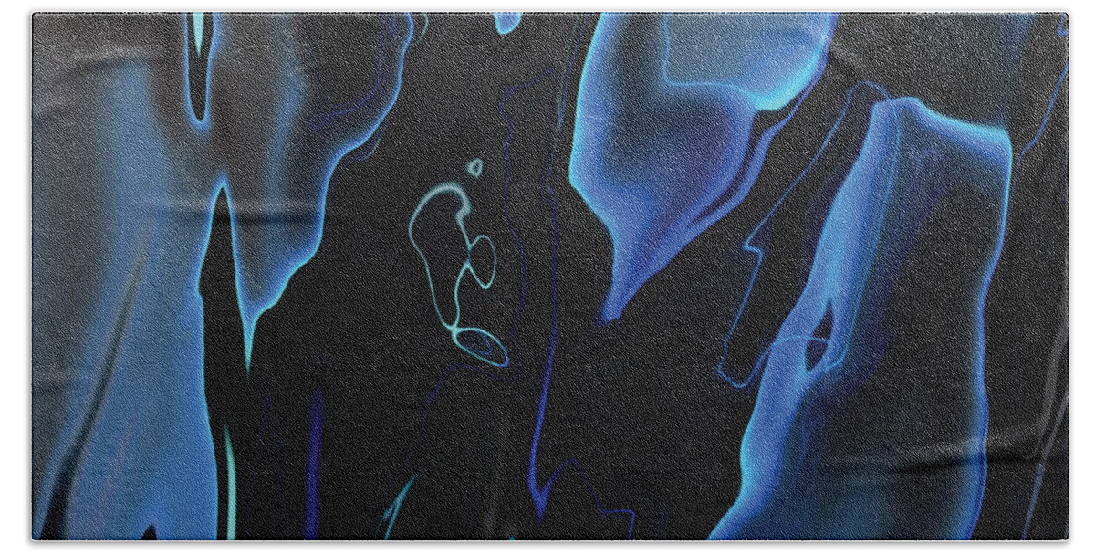 Abstract Bath Towel featuring the digital art Virtual Life 1 by Rabi Khan