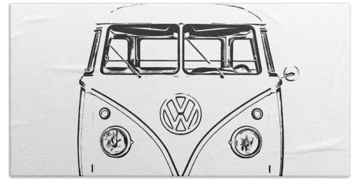 Vw Hand Towel featuring the photograph Bus by Edward Fielding
