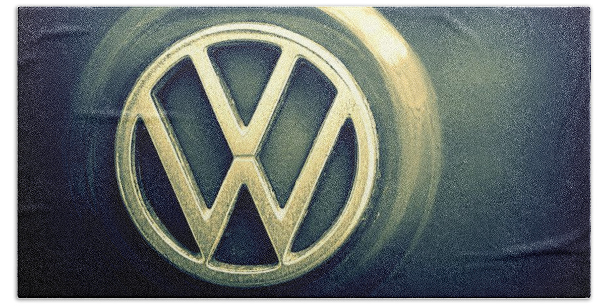 Skompski Bath Towel featuring the photograph VW Thing Emblem by Joseph Skompski