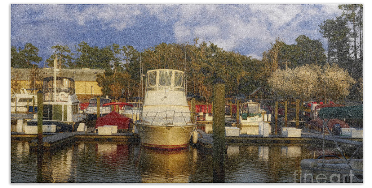 Marina Bath Towel featuring the photograph Wacca Wachi Marina by Kathy Baccari