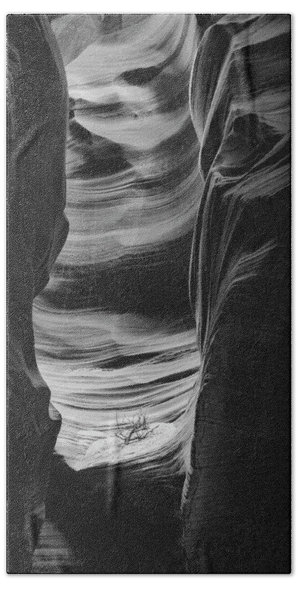 Antelope Canyon Hand Towel featuring the photograph Waiting for Sunlight by Jon Glaser