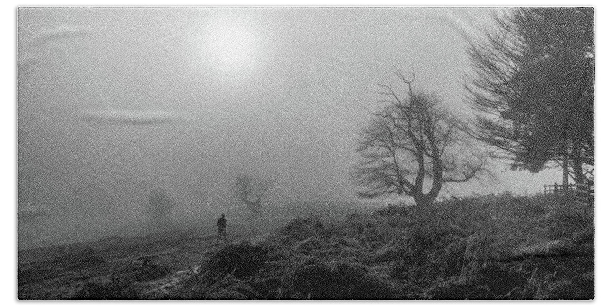 Fog Bath Towel featuring the photograph Walking Into It by Nick Bywater