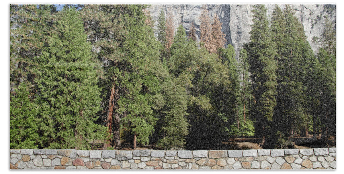 Yosemite Hand Towel featuring the photograph Wall at Yosemite by Erik Burg
