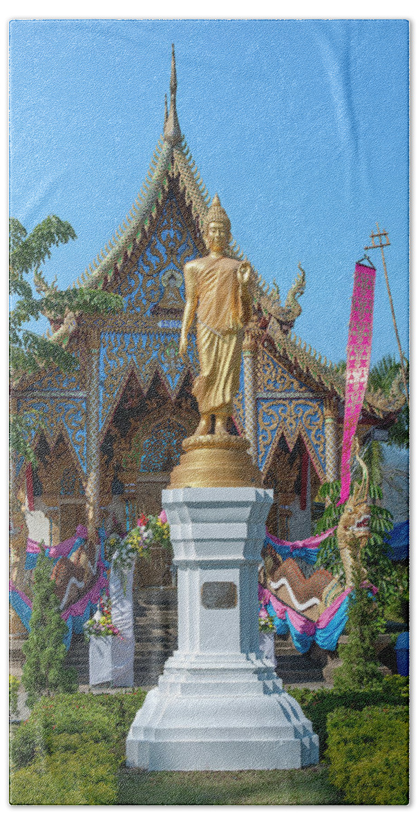 Scenic Bath Towel featuring the photograph Wat Piyaram Phra Wihan Standing Buddha DTHCM1226 by Gerry Gantt