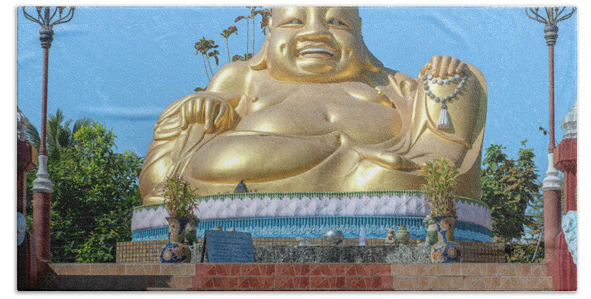 Scenic Hand Towel featuring the photograph Wat Piyaram Wealth Luck Buddha Shrine DTHCM1233 by Gerry Gantt