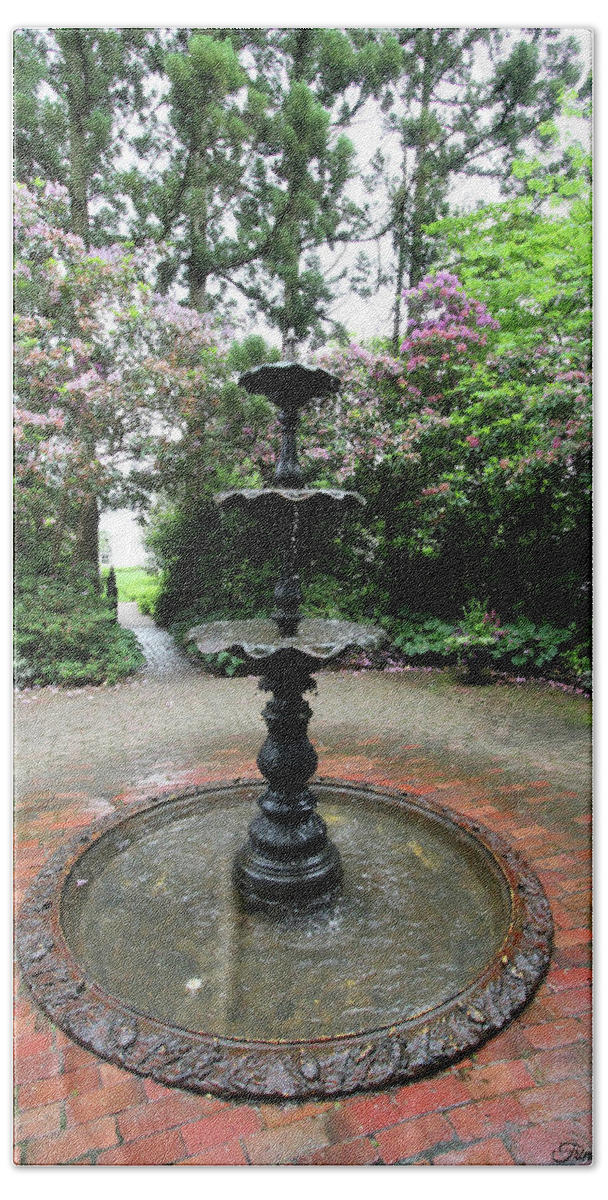 Fountains Bath Towel featuring the photograph Water Fountain by Trina Ansel