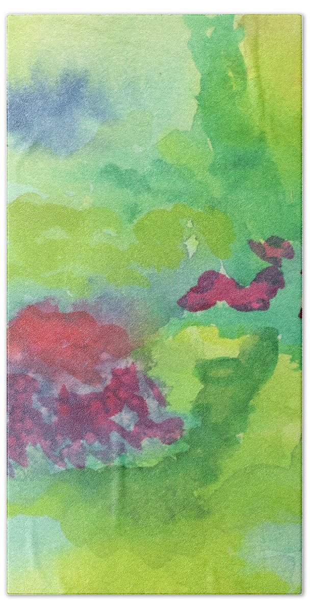 Watercolors Hand Towel featuring the painting Watercolor Abstract 2 by Marcy Brennan