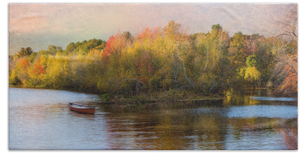 Canoe Hand Towel featuring the photograph Watercolor by Robin-Lee Vieira