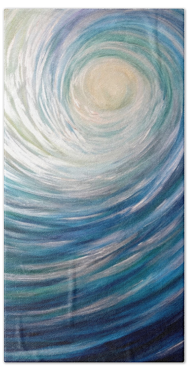Wave Hand Towel featuring the painting Wave of Light by Michelle Pier