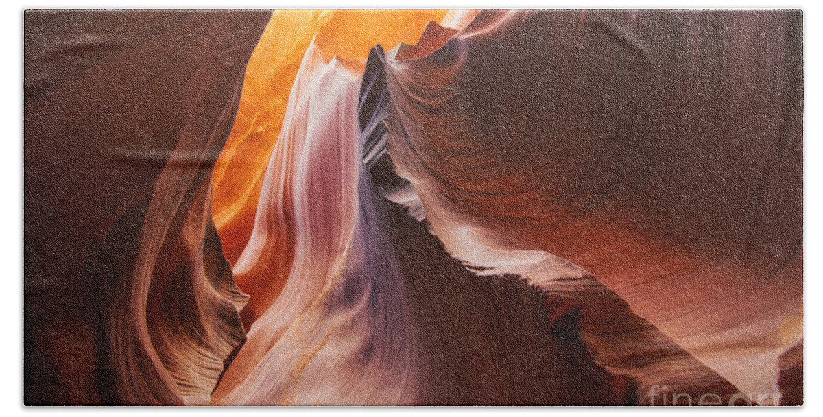 Lower Antelope Canyon Bath Towel featuring the photograph Waves Of Color by Jennifer Magallon