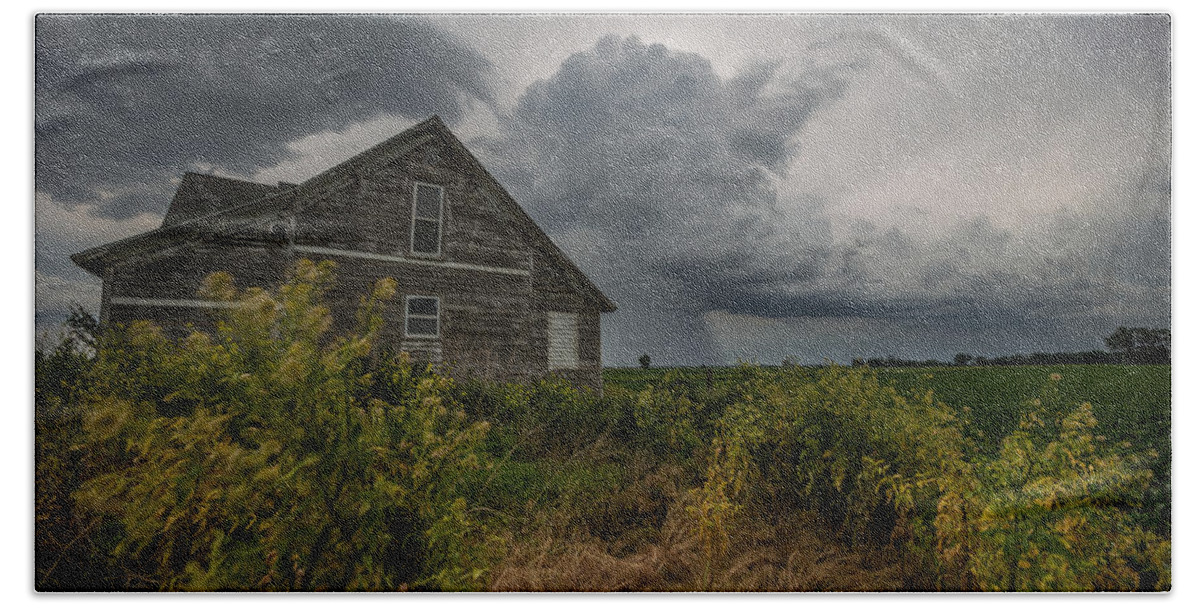 Storm Hand Towel featuring the photograph Weathered 4 by Aaron J Groen