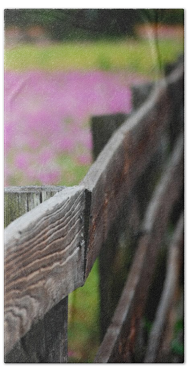 Weathered Fence Hand Towel featuring the photograph Weathered Fence by Robert Meanor