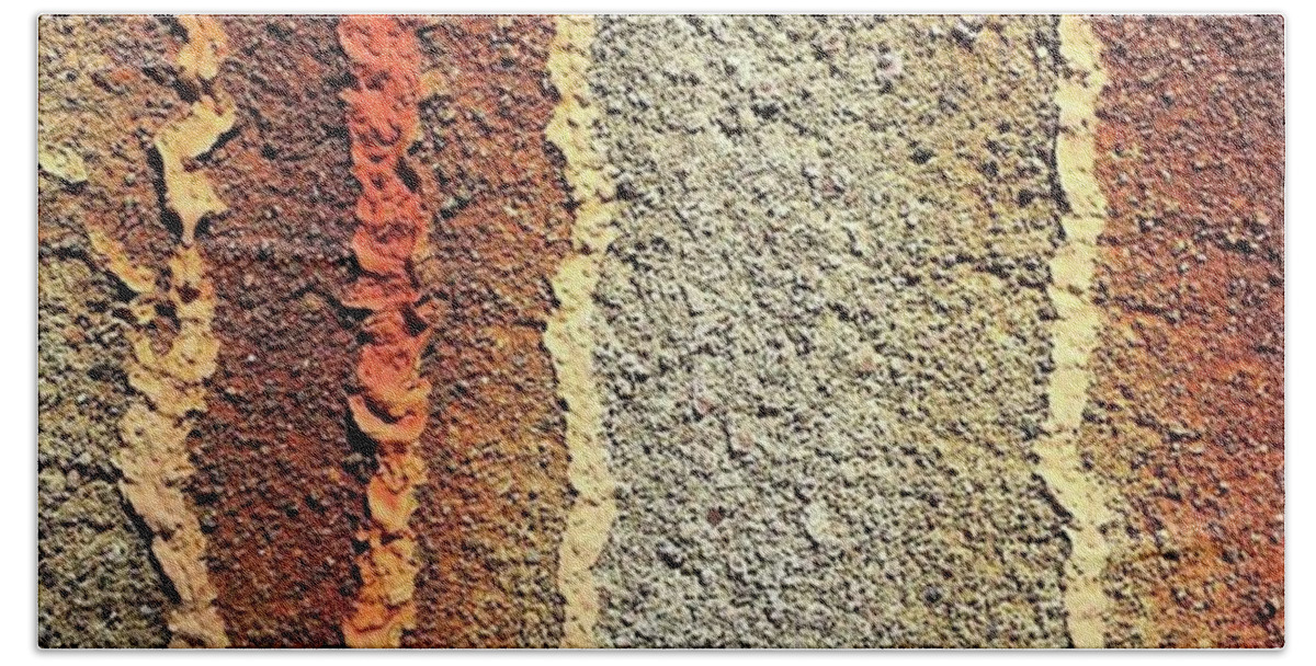 Urban Hand Towel featuring the photograph Weeping Rust. #rust #abstract #urban by Ginger Oppenheimer