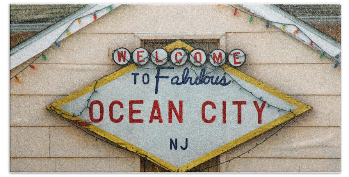 Ocean City Bath Towel featuring the photograph Welcome to Fabulous Ocean City N J by Allen Beatty