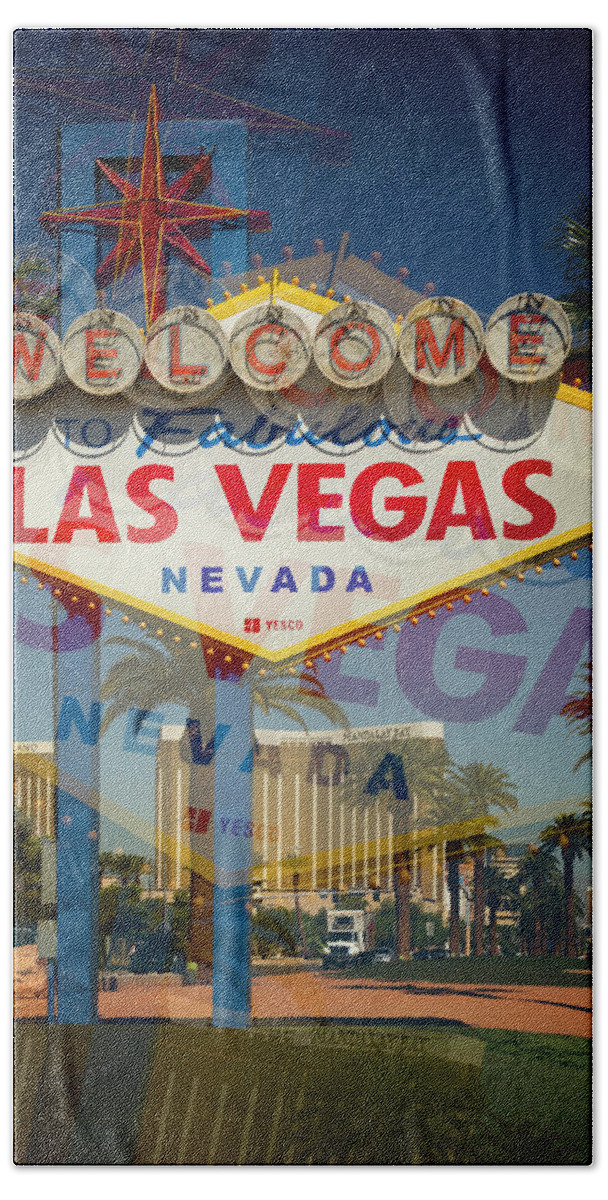 Las Bath Towel featuring the photograph Welcome To Vegas XIII by Ricky Barnard