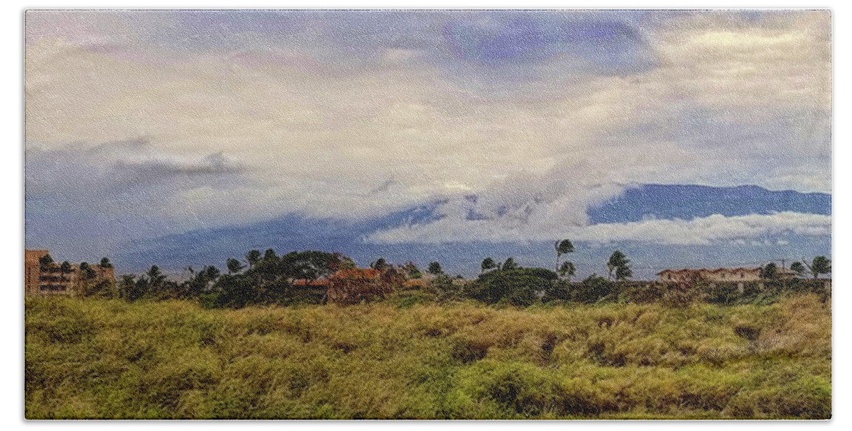 Wright Bath Towel featuring the photograph West Mountains - Maui by Paulette B Wright