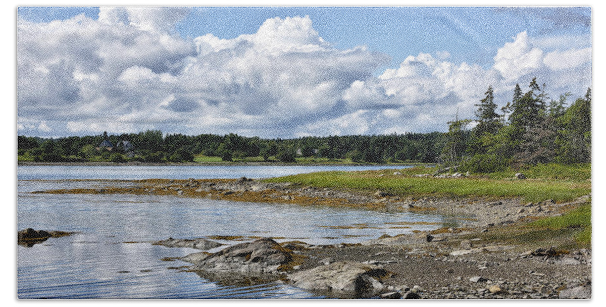 western Bay Maine Bath Towel featuring the photograph Western Bay - Oldhouse Cove near Trenton Maine by Brendan Reals