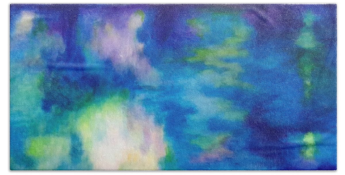 Impressionism Bath Towel featuring the painting Where Dreams Reside by Alison Caltrider