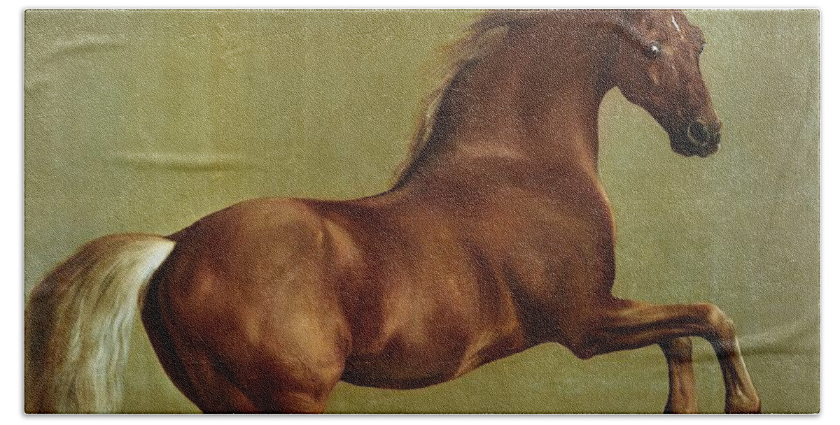 Whistlejacket Hand Towel featuring the painting Whistlejacket by George Stubbs