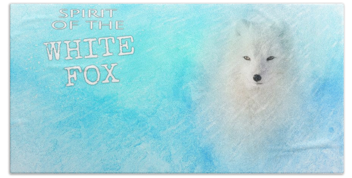 Fox Bath Towel featuring the digital art White Fox Spirit by John Wills