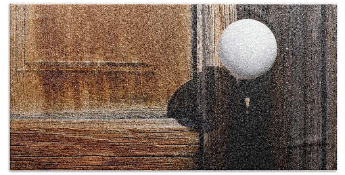 White Door Knob Bath Towel featuring the photograph White Knob by Kelley King