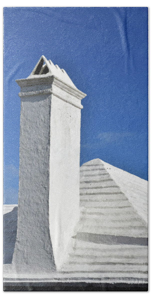 White Roof Hand Towel featuring the photograph White Roof No. 6-1 by Sandy Taylor