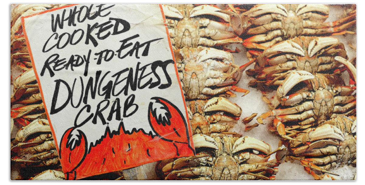 Seafood Bath Towel featuring the photograph Whole Cooked Crabs by Todd Klassy
