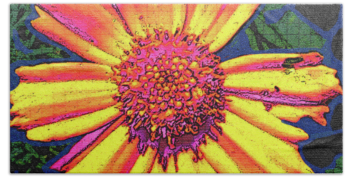 Wildflower Hand Towel featuring the digital art Wild Coreopsis by Rod Whyte